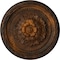 Ekena Millwork Palmetto Ceiling Medallion, Hand-Painted Rust, 11 1/2"OD x 1"P CM11PARUS - alternate 1